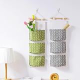 Load image into Gallery viewer, 3 Grids Wall Hanging Storage Bag Organizer