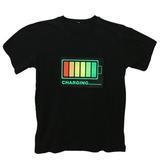Load image into Gallery viewer, LED lights voice-activated music flash T-shirt