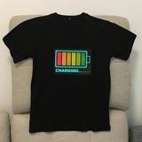Load image into Gallery viewer, LED lights voice-activated music flash T-shirt